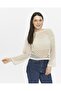 Bolero Knit Cream Crop Blouse Openwork Knitwear Knitted - 3