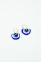 Glass Murano Detail Gold Earrings - 3