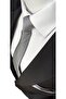 Black Navy Blue Silver Gray Color 3-Piece Dobby Tie And Handkerchief Set - 5