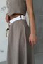 Women's Striped Garnished Bell Skirt Vest Set - 7