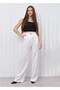 Women's High Waist Palazzo Trousers White