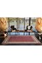 Red Geometric Vintage Abstract Colorful Woven Base Carpet Miravip1033 - 3