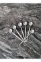 Set of 6 Silver Teaspoon Coffee Ice Cream Dessert Cake Sugar Spoon Round - 3