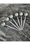 Set of 6 Silver Teaspoon Coffee Ice Cream Dessert Cake Sugar Spoon Round - 2