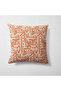 " Icon " - African Patterned 45X45 Throw Pillow - Orange (Inner Pillow Included)