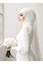 Hijab Pearl Veil Without Comb 2.5 Meters - Stylish Pearl Veil
