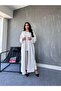 WOMEN'S MERCERIZED 3-PIECE JACQUARD AND SLEEVES PEARL STONE EMBROIDERED SET - 2