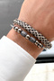 2-Piece Braid Detail Luxury Men's Bracelet - 4