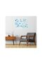 Wall Decoration (Sticker) Blue Butterfly Transparent Film PVC 48x33x0,5cm - 3