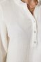 Women's Bone Mandarin Collar Premium Muslin Shirt Blouse RG00028 - 7
