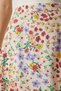 Women's Cream Tile Floral Slit Summer Viscose Skirt MX00165 - 6