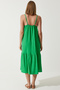 Women's Green Strappy Summer Loose Muslin Dress BP00163 - 6