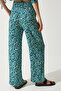 Women's Green Patterned Blouse Palazzo Knitted Set MC00264 - 8