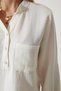 Women's Bone Mandarin Collar Premium Muslin Shirt Blouse RG00028 - 6