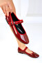 Claret Red Patent Leather Women's Ballerinas 19004 - 2