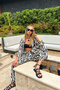 Women's Black Patterned Kimono Set ALC-X12128 - 5