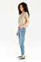 Women's Medium Blue Lycra Mom Jeans NOV24JE0002 - 3