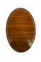 5-Piece Single Face Walnut Colored Wooden 3 mm Mdf Oval Ellipse Basket Tray Base - 4