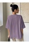 Women's Lilac Balance Printed Oversize T-shirt - 5