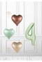 Retro Aqua Green Number Retro Heart Foil Balloon Birthday and Party Supplies for 4 Years Old