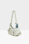 White Women's Baguette Bag with Belt Accessory and Strap Detail M000008449 - 2