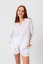 Women's White Linen Shirt - 6