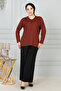 Women's Mother Tile Long Sleeve Lycra Front Patterned Combed Cotton Blouse - 3