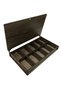 Wooden Decorative Organizer Box Jewelry Makeup Box 10 Compartments Thin