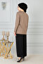 Women's Mother Mink Long Sleeve Lycra Front Patterned Combed Cotton Blouse - 7