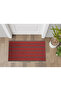 Door Mat, 6 Stripe Carpet Mat, Dust and Moisture Remover Mat, Claret Red, 45*70
