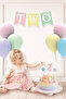 Macaron Themed 2 Year Birthday Party Set (Butterfly Banner Unicorn)