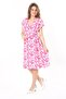 Women's Pink Wraped Collar Side Laced Wrap Dress 65N37779 - 3