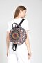 Fargin Ethnic Authentic Bohemian Round Embroidered Backpack Daily Travel Backpack - 5