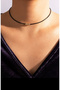 Black Necklace with Gold Ball Beads