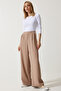 Women's Biscuit Loose Palazzo Trousers RV00191 - 6