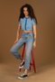 Woman's Blue Lycra Mom Jeans NOV24JE0002 - 7