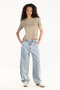 Women's Light Blue Skater Jeans NOV24JE0004
