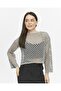 Knitical Bolero Knit Black Crop Blouse Openwork Knitwear Knitted - 2