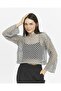 Knitical Bolero Knit Black Crop Blouse Openwork Knitwear Knitted - 3