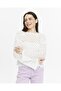 knitical Bolero shams Cream Crop Blouse Openwork Knitwear Knitted - 6