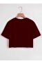 Women's Oversize Crew Neck Honey Bear Printed Crop T-shirt - 2