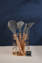 Gold Metal Ladle Holder Large Size Organizer Tableware Kitchen Decoration 15X18Cm