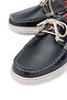 Men's Genuine Leather Navy Blue/Green Casual Shoes - 4