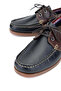 Men's Genuine Leather Navy Blue/Brown Casual Shoes - 5