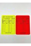 Fifa Printed Thick Yellow Red Card with Chart (Written with Pencil, Erasable)