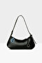 Black Women's Baguette Bag with Belt Accessory and Strap Detail M000008449 - 3