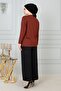 Women's Mother Tile Long Sleeve Lycra Front Patterned Combed Cotton Blouse - 8