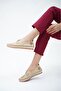 Genuine Leather New Beige Women's Leather Casual Shoes Dp16-0066 - 4