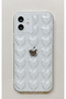 Phone Case for iPhone 13 Phone Case Metallic 3D Embossed Phone Case Heart Pattern Phone Case - 2