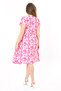 Women's Pink Wraped Collar Side Laced Wrap Dress 65N37779 - 7